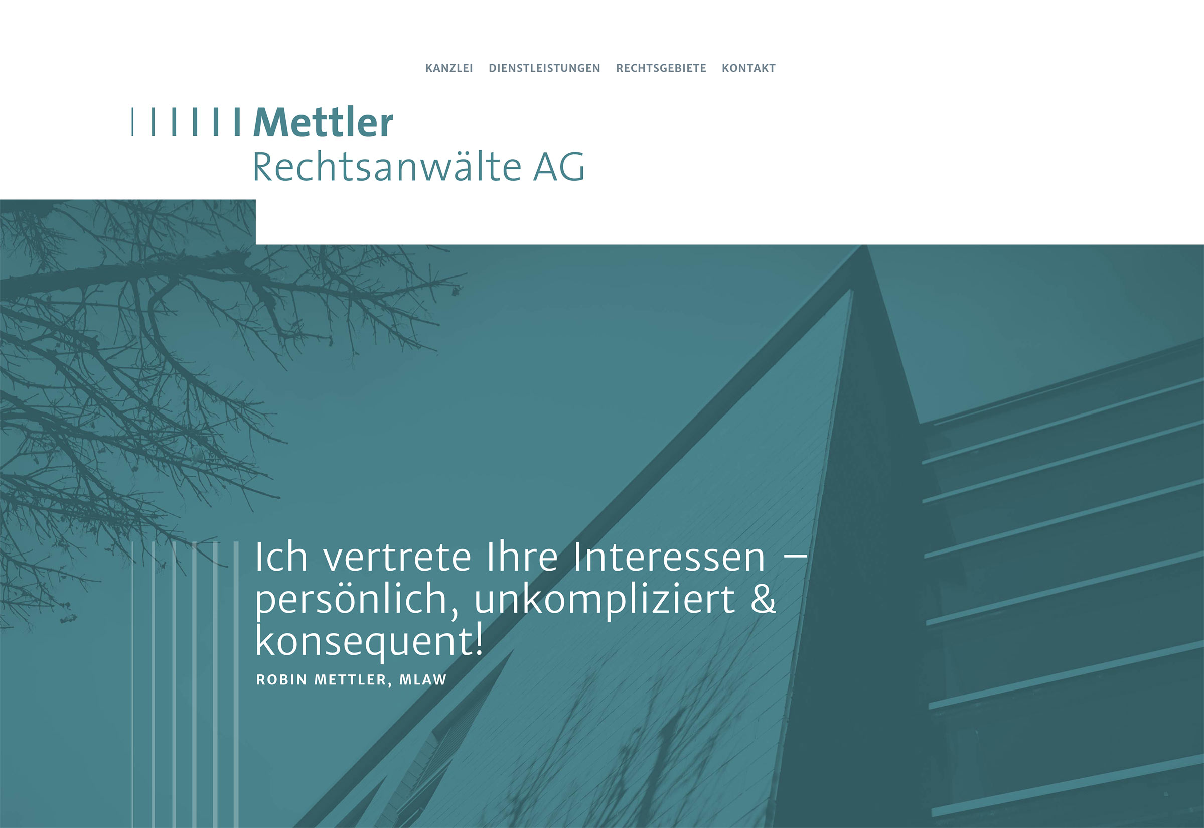 Website Rechtsanwalt Mettler Robin