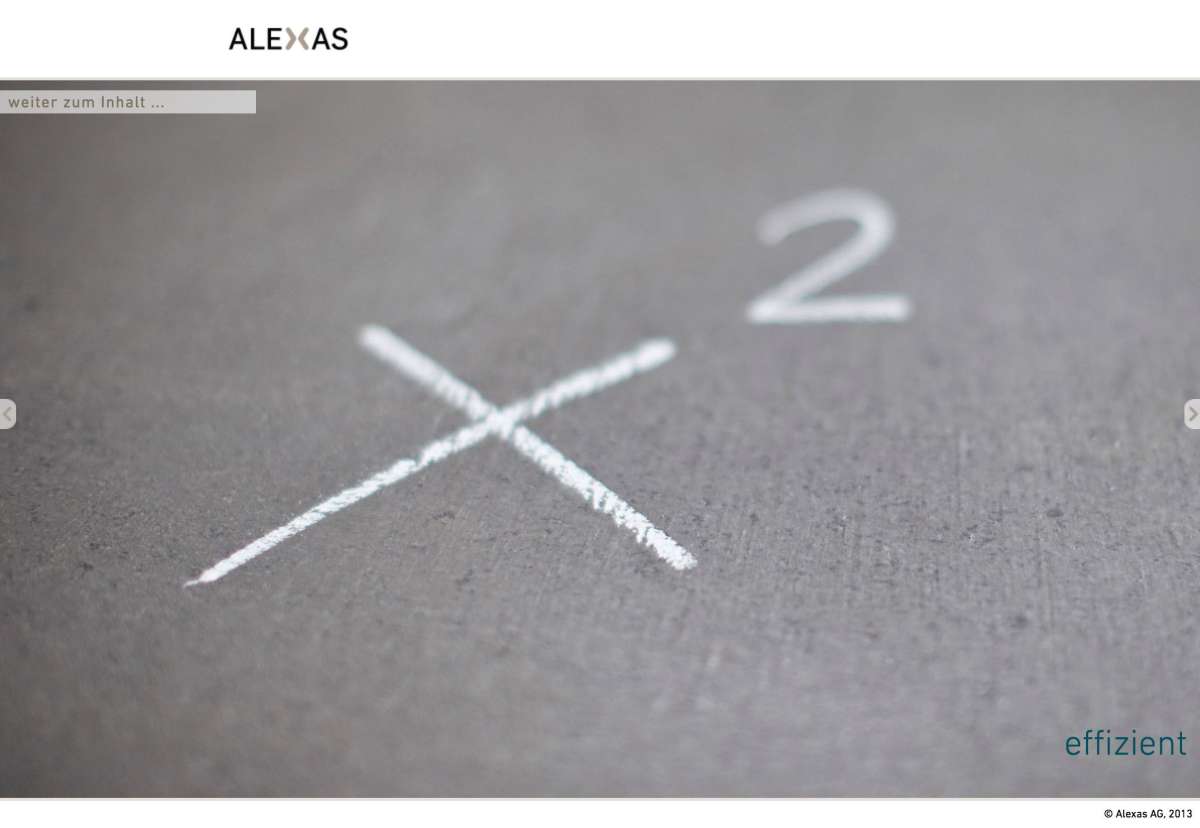 Screenshot www.alexas.li / Website Alexas Unternehmensberatung