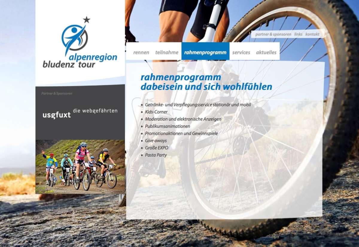 Screenshot www.alpenregion-bludenz-tour.com / Website Alpenregion Bludenz Tour