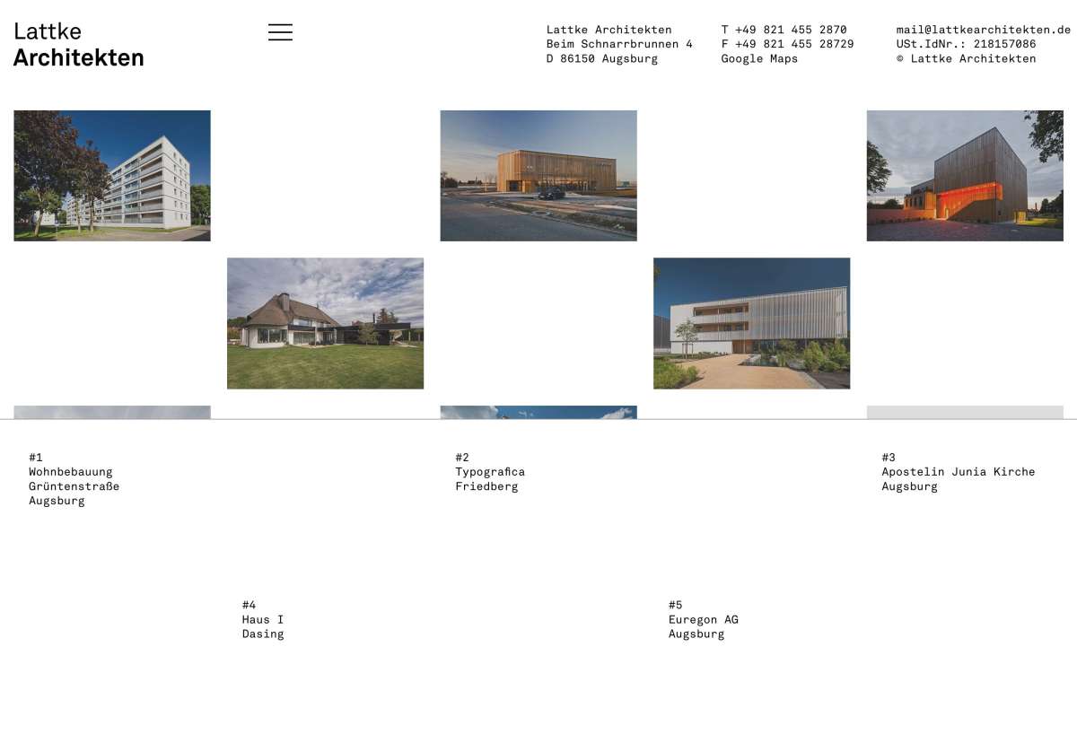 Screenshot www.lattkearchitekten.de / Website Lattke Architekten