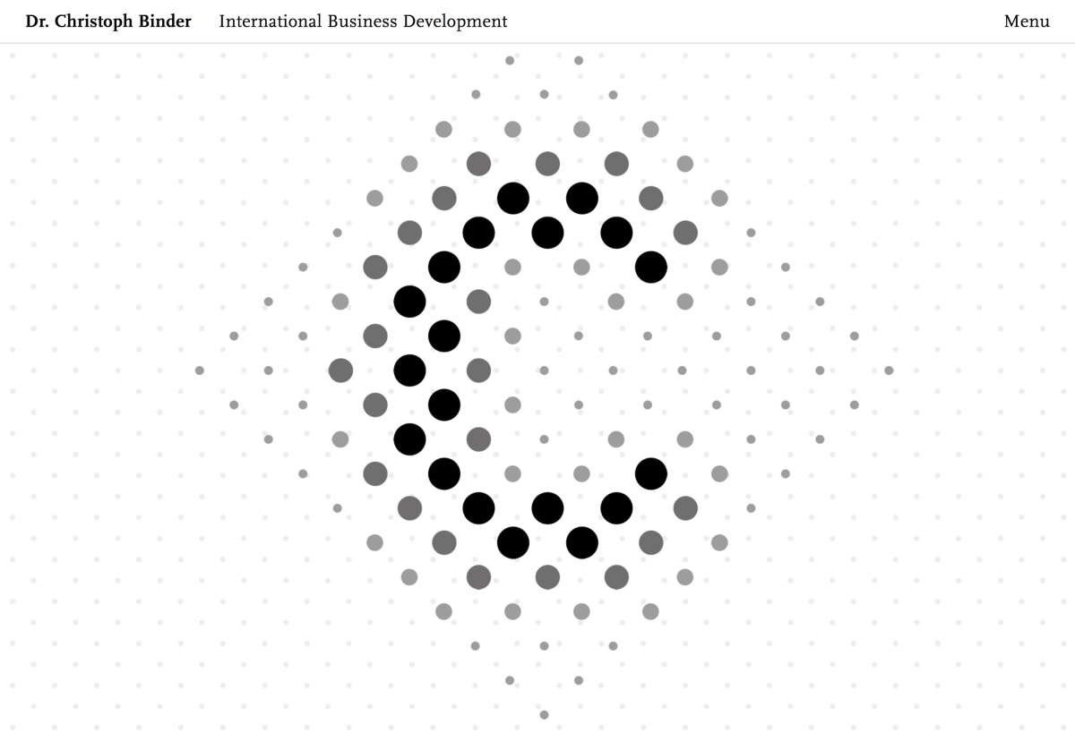 Screenshot www.christoph-binder.at / Website Dr. Christoph Binder