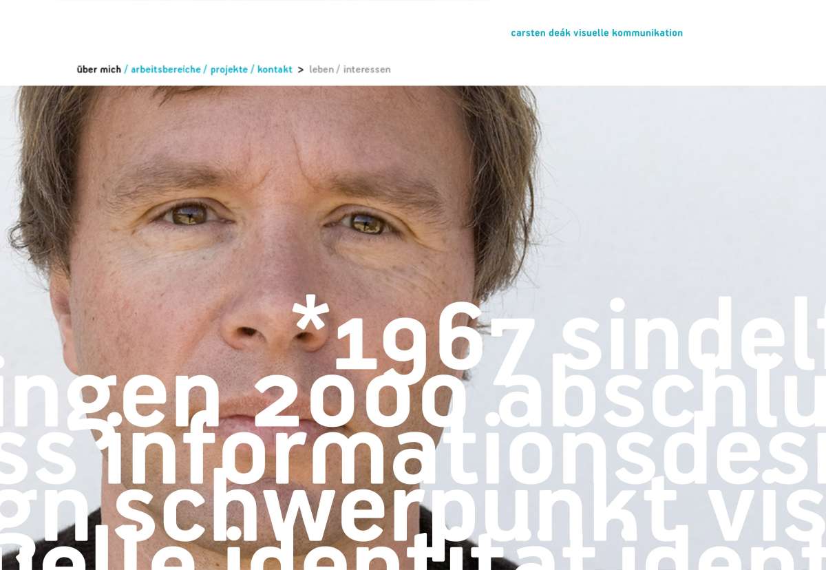 Screenshot www.carstendeak.de / Website Carsten Deák