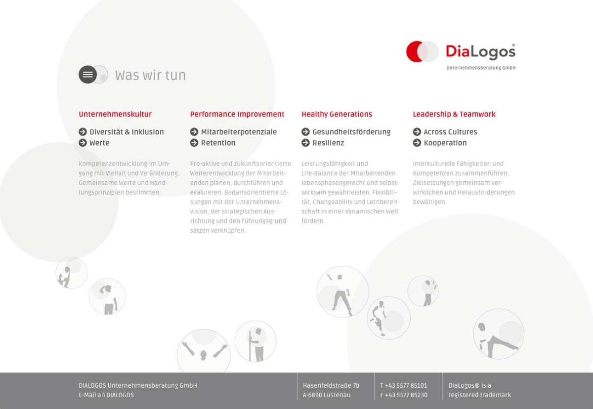 Screenshot www.dialogos.at / Website DiaLogos Unternehmensberatung