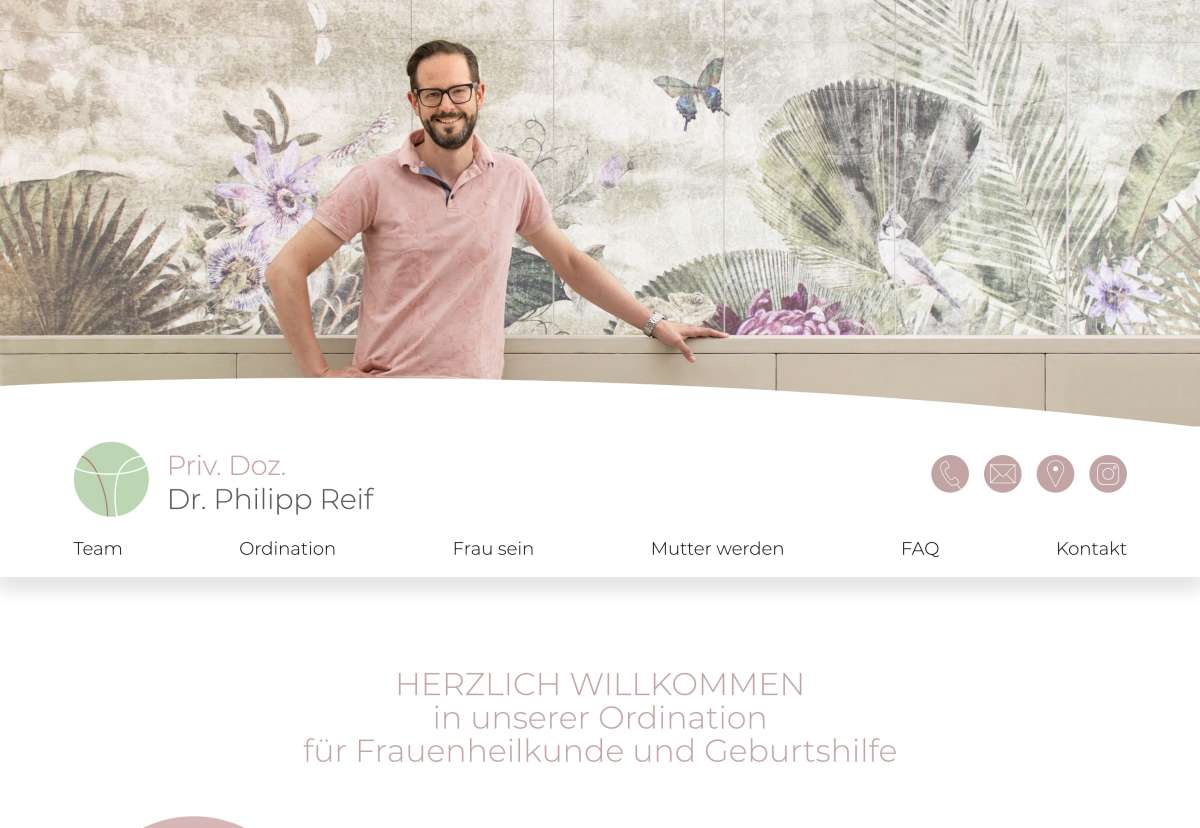 Screenshot www.dr-reif.at / Website Dr. Philipp Reif