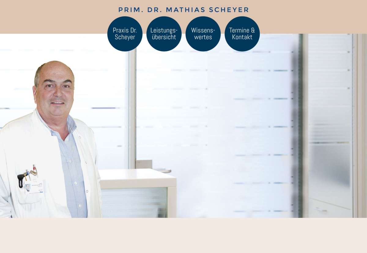 Screenshot www.scheyer-chirurgie.at / Website Dr. Mathias Scheyer