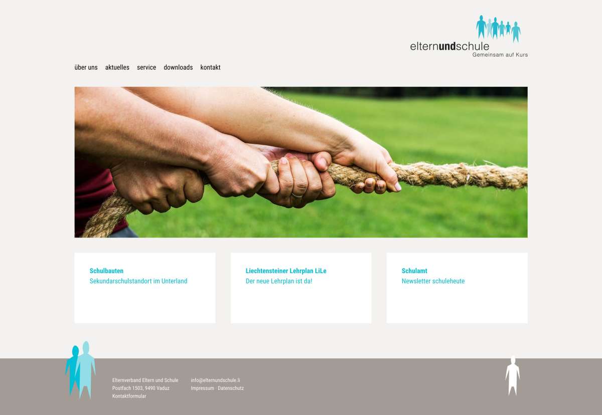 Screenshot www.elternundschule.li / Website Elternverband Eltern und Schule