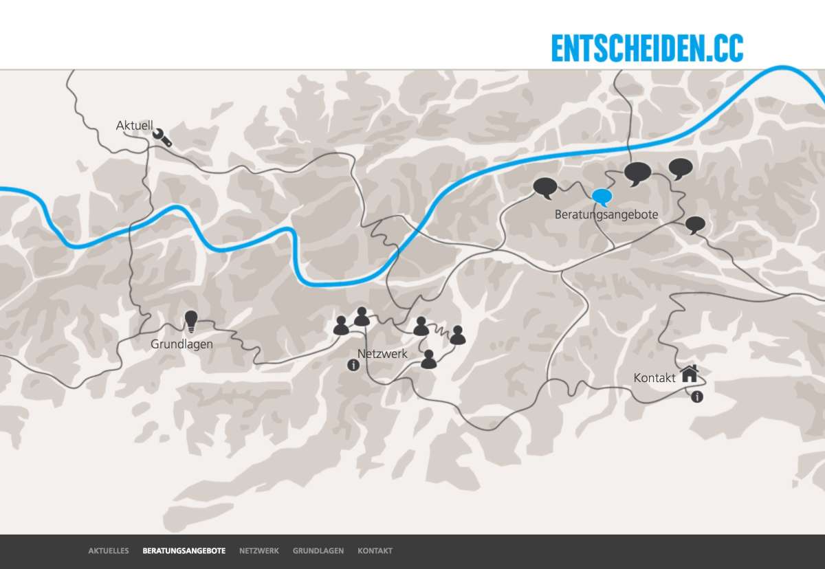 Screenshot www.entscheiden.cc / Website Entscheider Unternehmensberatung