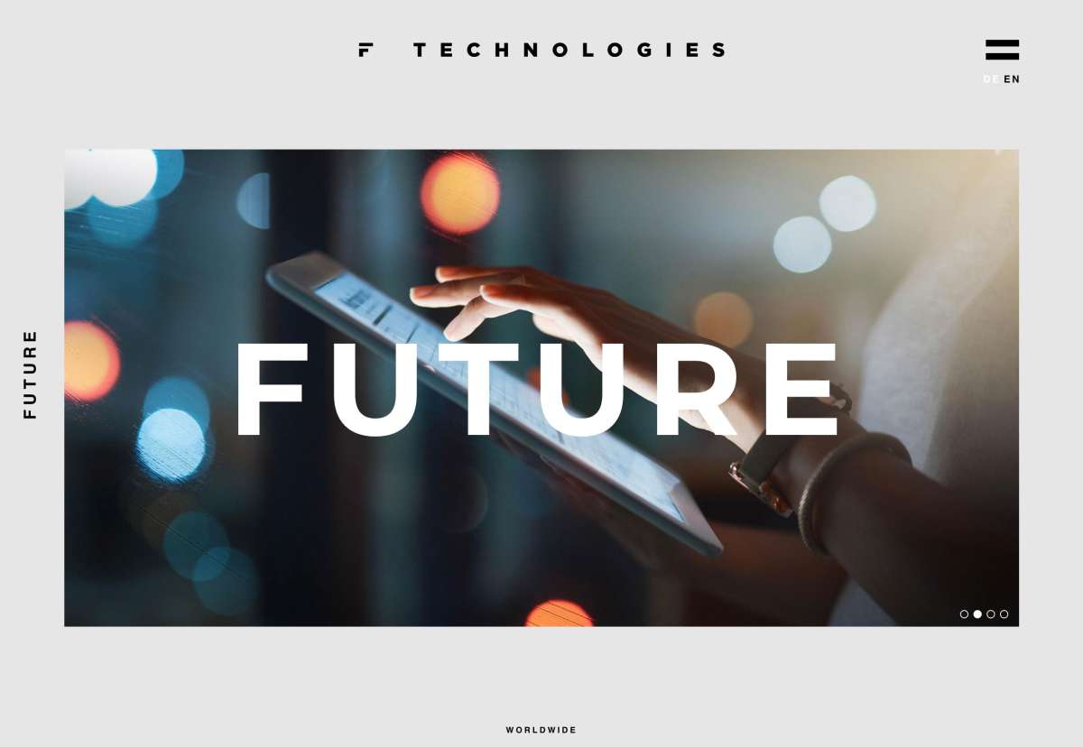 Screenshot www.f-technologies.com / Website F Technologies Investments