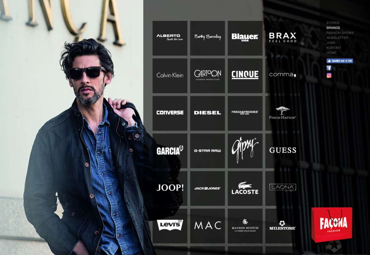 Screenshot www.facona.com / Website Façona Fashion