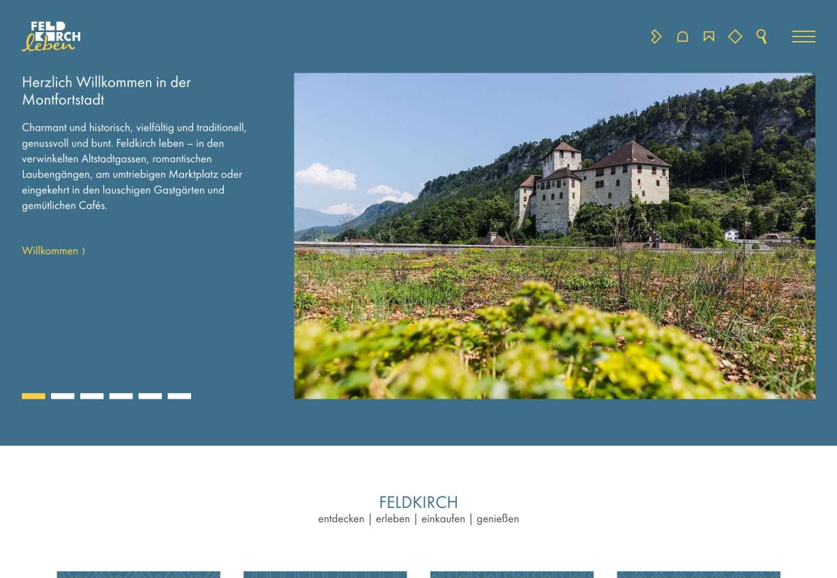 Screenshot www.feldkirch-leben.at / Website Feldkirch leben