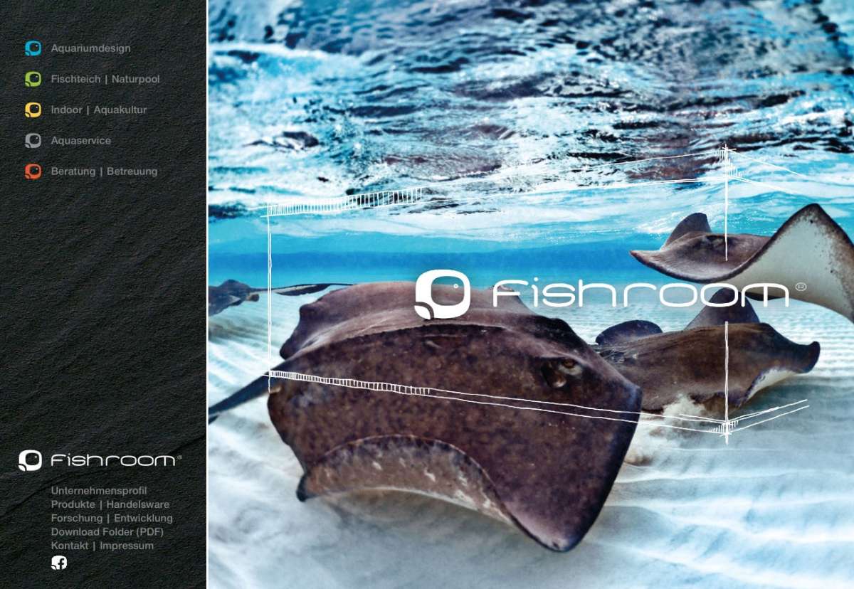 Screenshot www.fishroom.at / Website Fishroom Aquarien & Pools