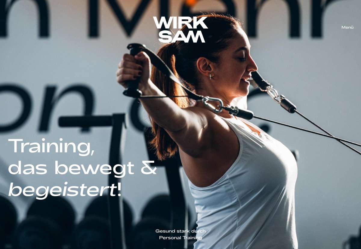 Screenshot www.wirksam.training / Website Griell Samuel WIRKSAM