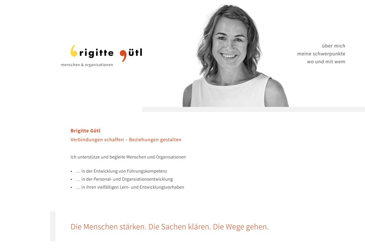Screenshot www.brigitteguetl.at / Website Brigitte Gütl