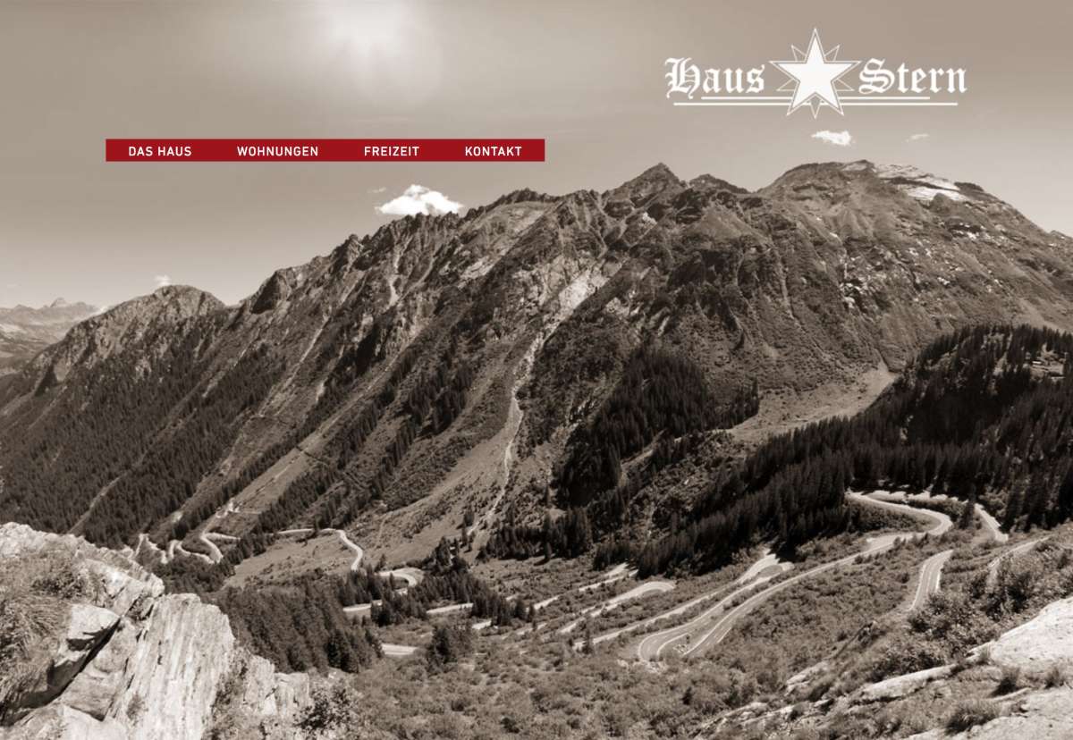 Screenshot www.haus-stern.at / Website Haus Stern