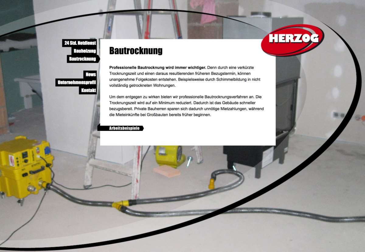 Screenshot www.wasserschaden-leckortung.at / Website Christian Herzog
