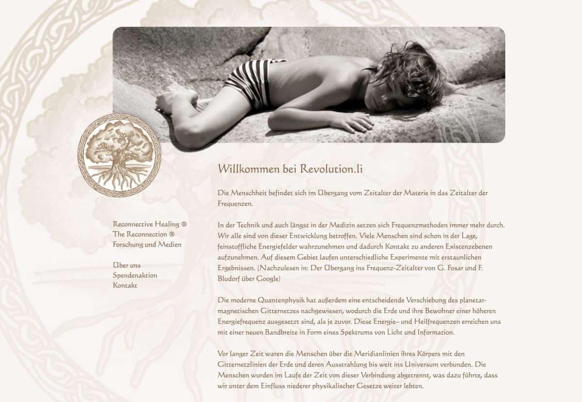 Screenshot www.revolution.li / Website Christiane Hofmann
