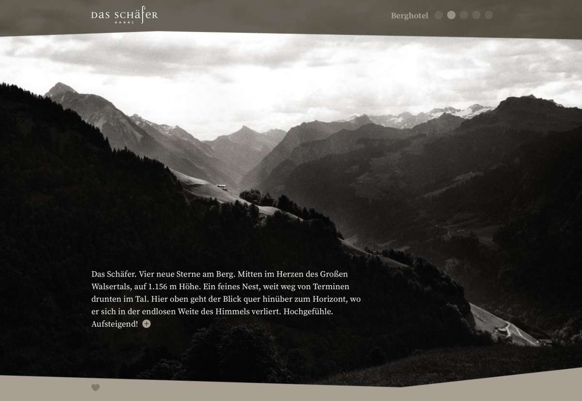 Screenshot www.dasschaefer.at / Website Hotel Schäfer