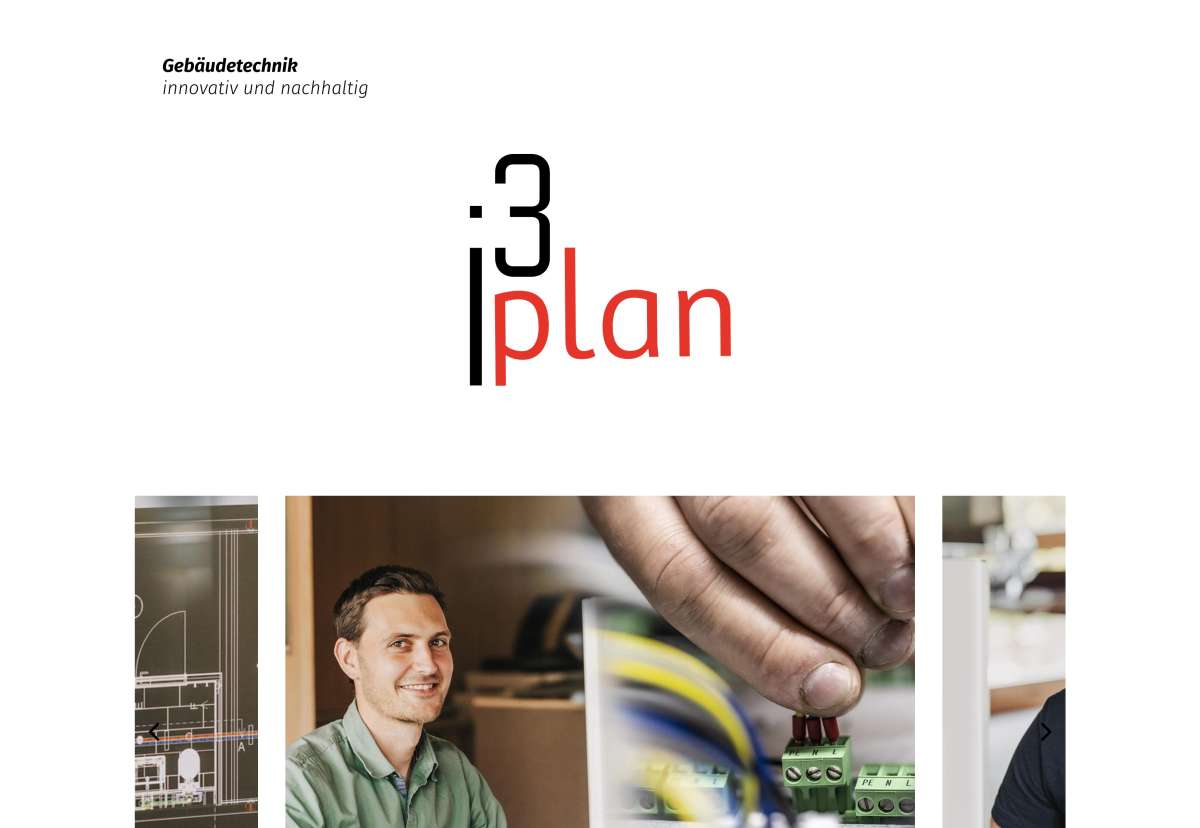 Screenshot www.i3plan.at / Website i3plan Gebäudetechnik