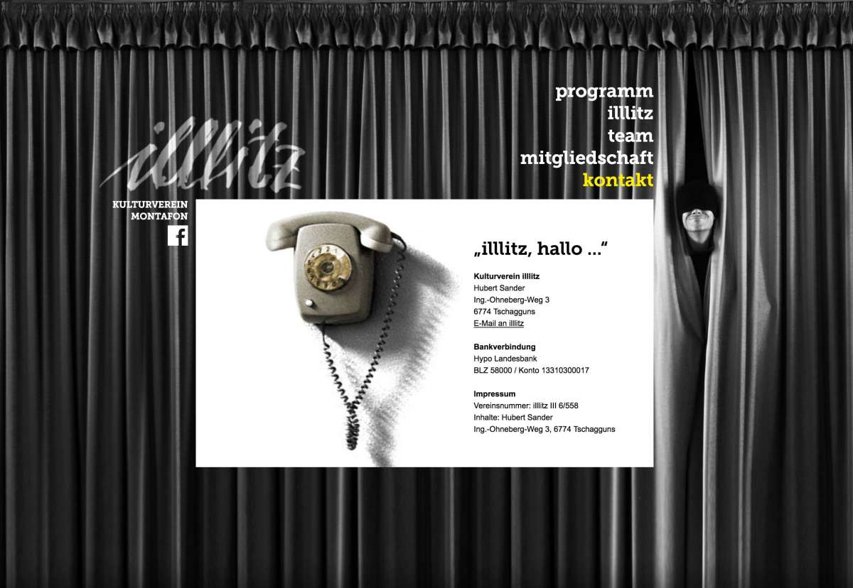 Screenshot www.illlitz.at / Website illlitz Kulturverein Montafon