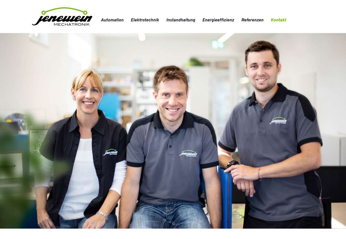 Screenshot www.jenewein-mechatronik.at / Website Jenewein Mechatronik