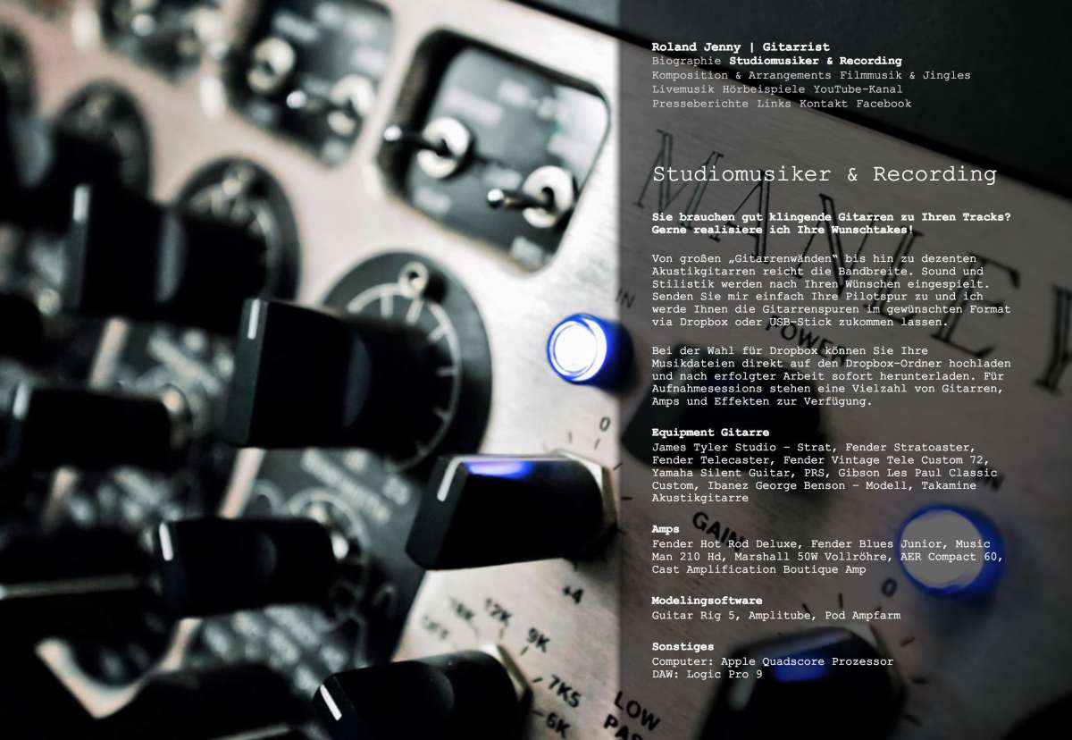 Screenshot www.rolandjenny.at / Website Musiker Roland Jenny
