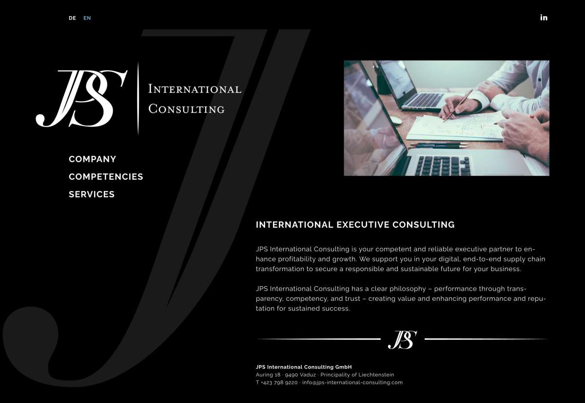 Screenshot www.jps-international-consulting.com / Website JSP International Consulting