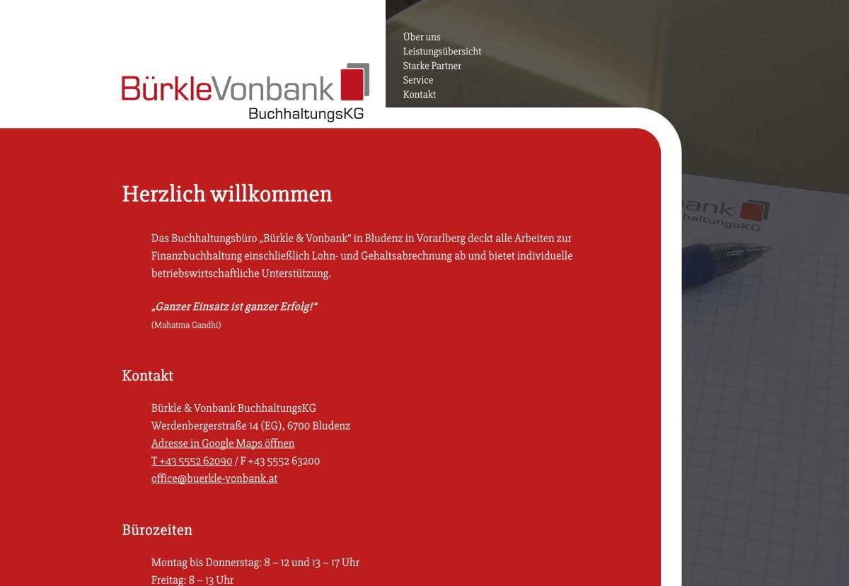Screenshot www.ktp-buchhaltung.at / Website KTP Buchhaltung
