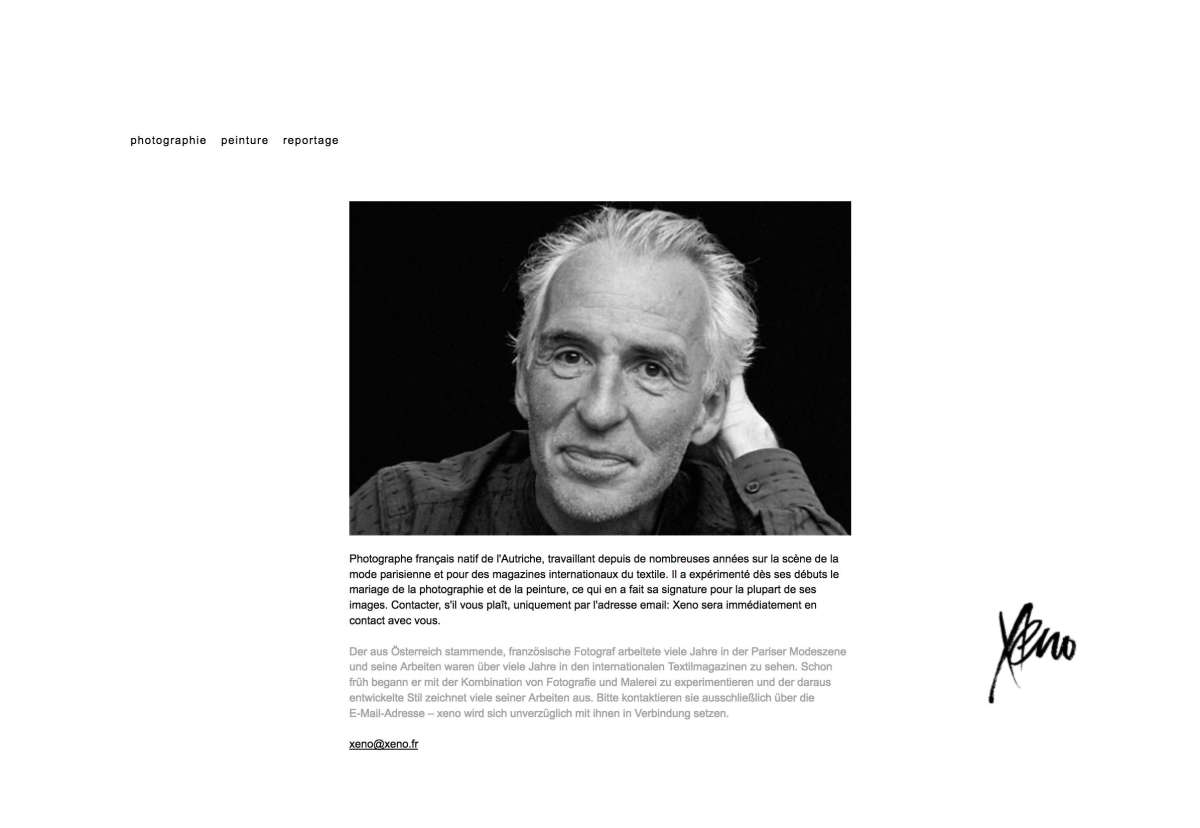 Screenshot www.xeno.fr / Website Kuthan Wolfgang