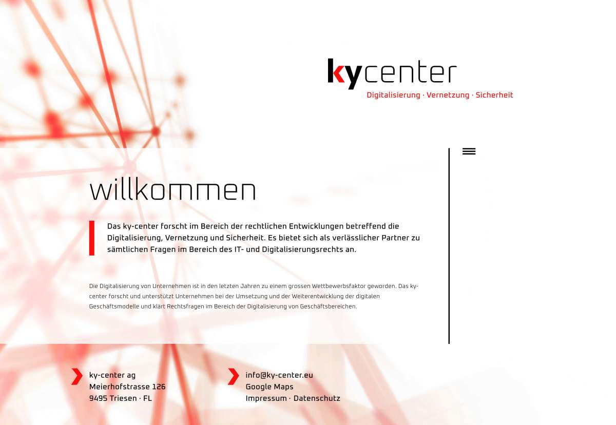 Screenshot www.ky-center.eu / Website ky-center IT- & Digitalisierungsrecht