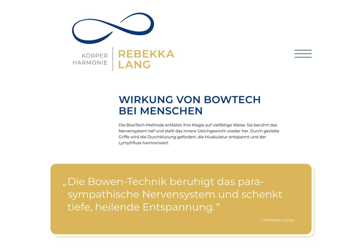 Screenshot www.rebekka-lang.at / Website Körperharmonie Rebekka Lang
