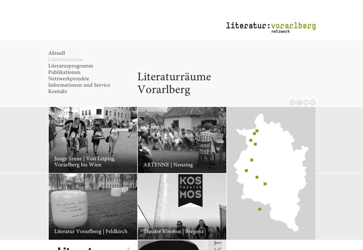 Screenshot www.literatur-vorarlberg-netzwerk.at / Website literatur:vorarlberg netzwerk