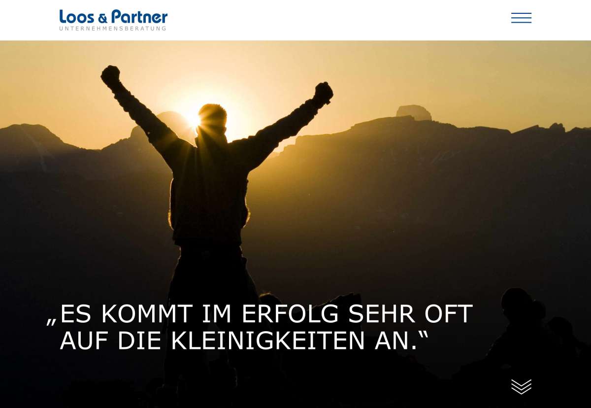 Screenshot www.loos-partner.com / Website Loos & Partner Unternehmensberatung