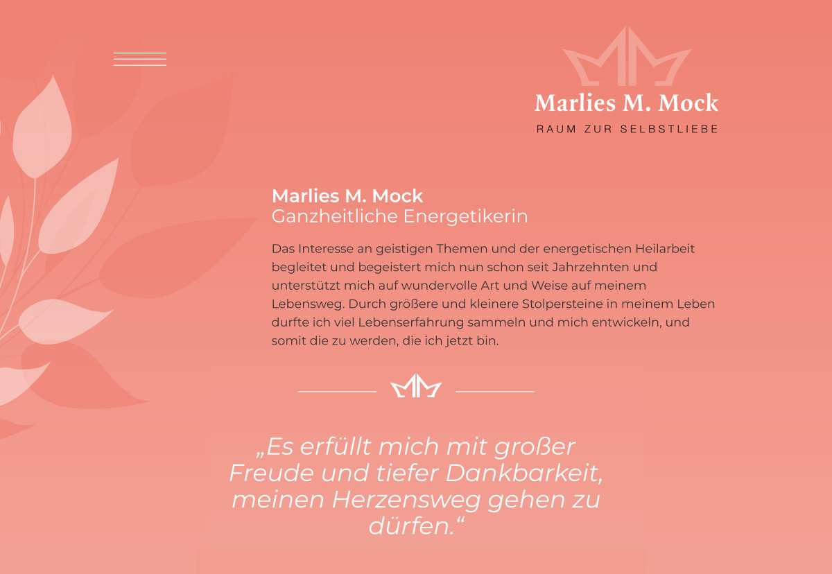 Screenshot www.marlies-mock.at / Website Marlies M. Mock