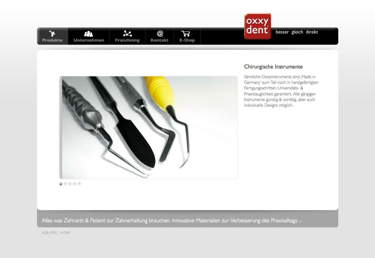 Screenshot  / Website oxxydent Zahnmedizin