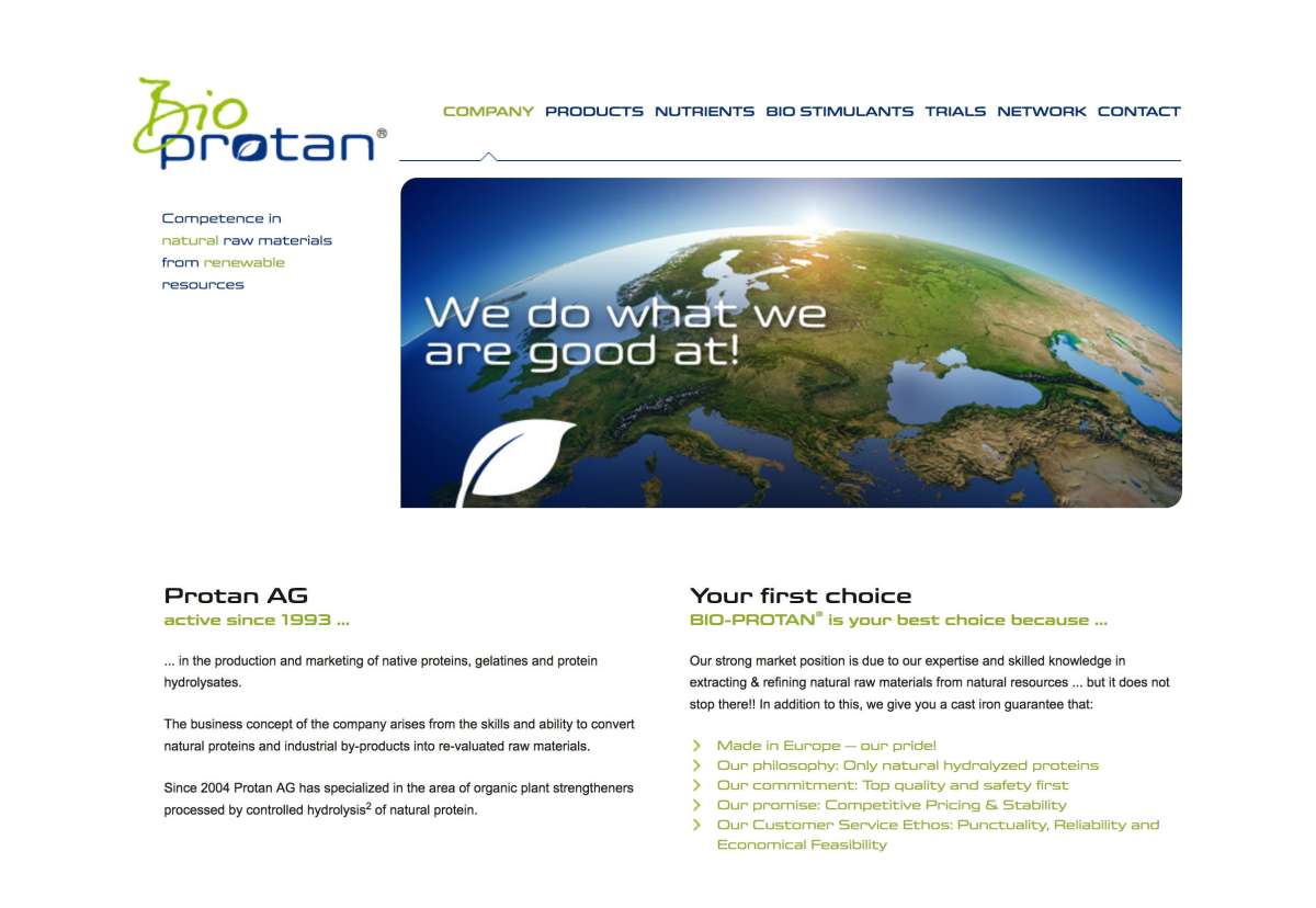 Screenshot www.bioprotan.com / Website BioProtan