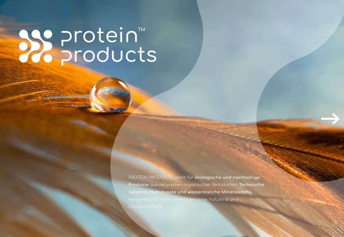 Screenshot www.protein-products.com / Website Protein Products