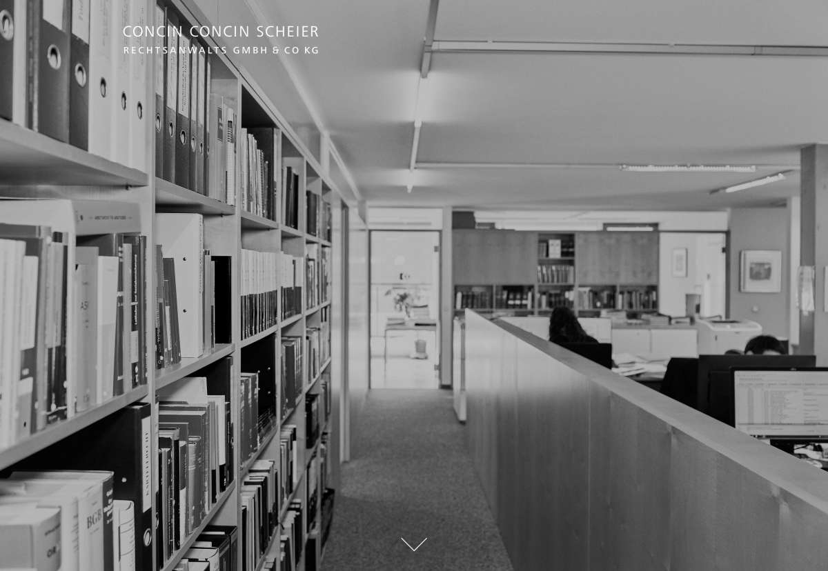 Screenshot www.concin-recht.at / Website Rechtsanwälte Concin Concin Scheier