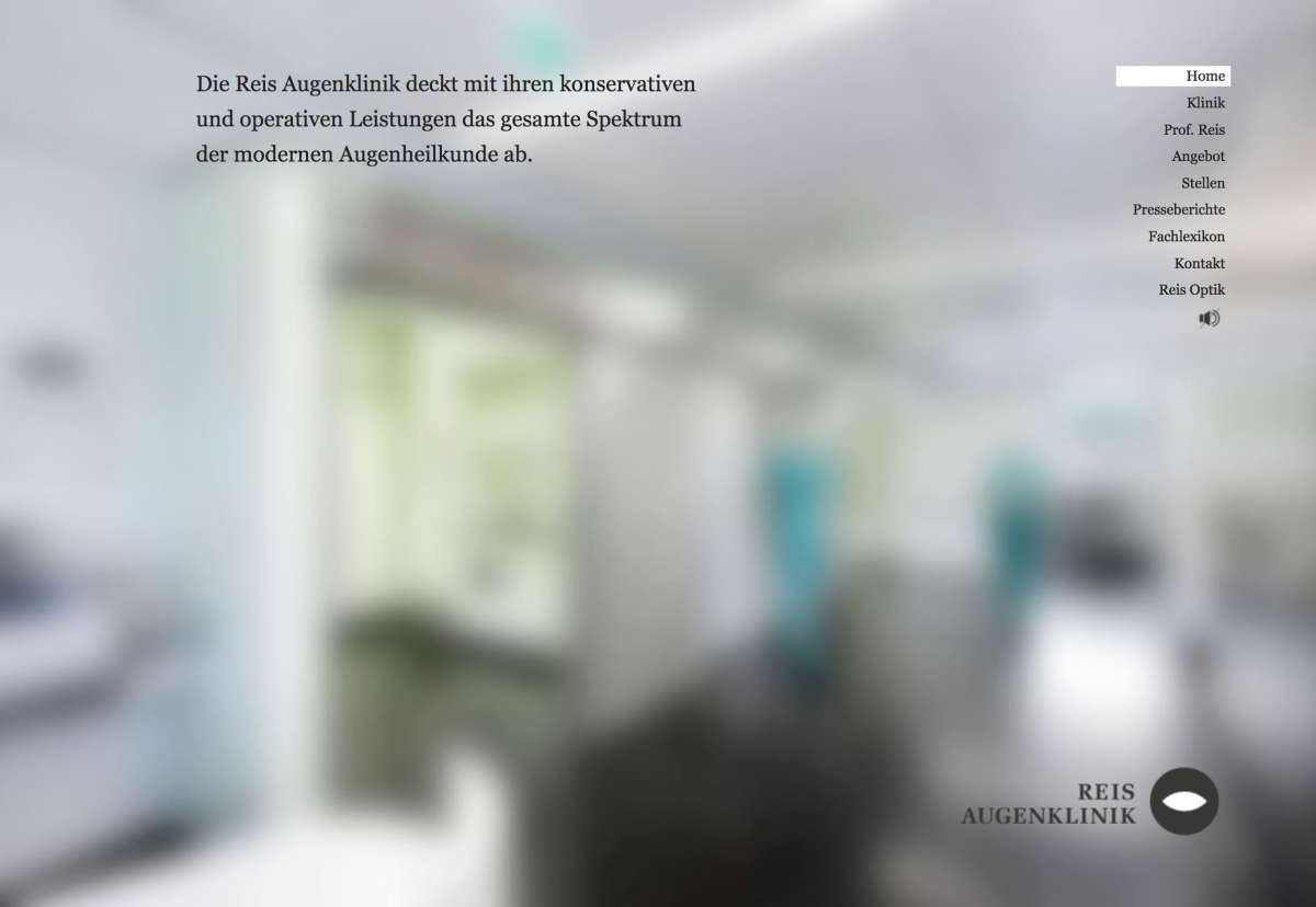 Screenshot www.augenklinik.li / Website Reis Augenklinik