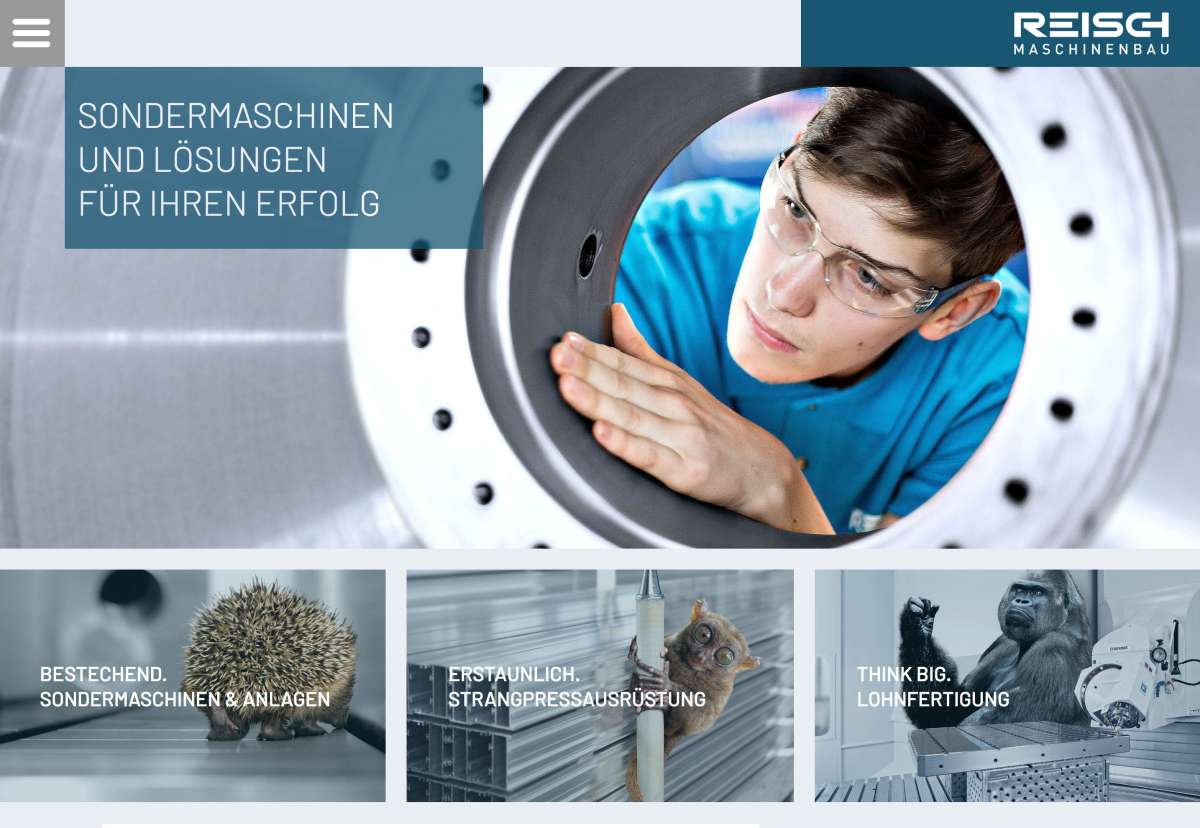 Screenshot www.reisch.at / Website REISCH Maschinenbau