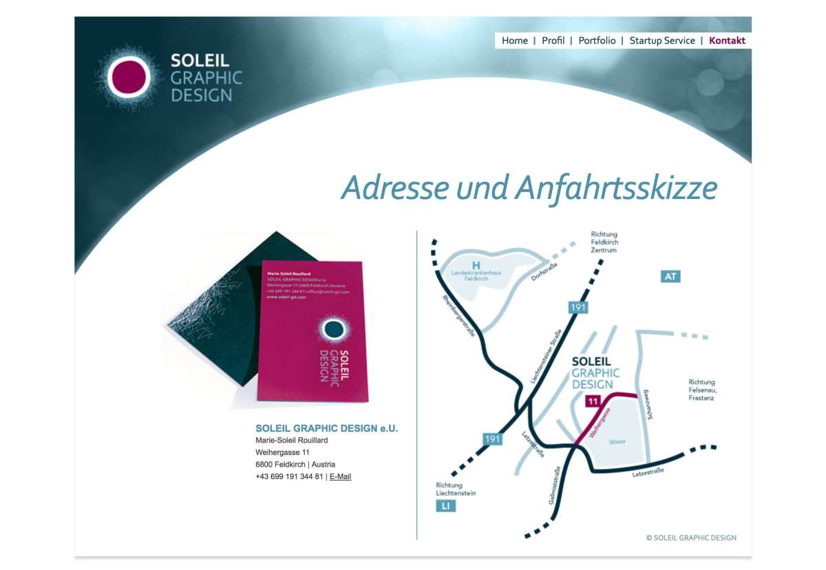 Screenshot www.soleil-gd.com / Website Rouillard-Marie Soleil