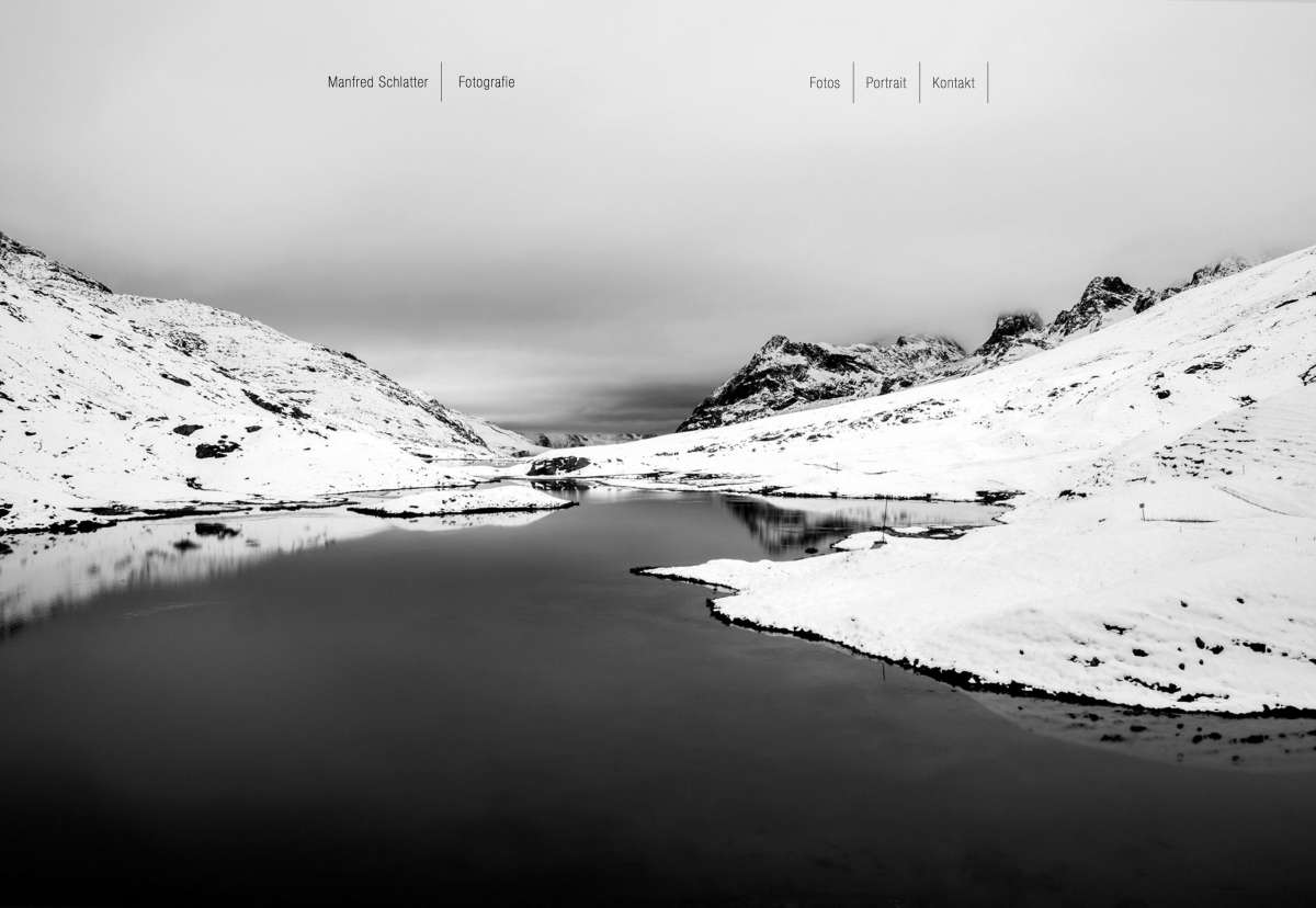 Screenshot www.foto-schlatter.at / Website Manfred Schlatter Fotografie