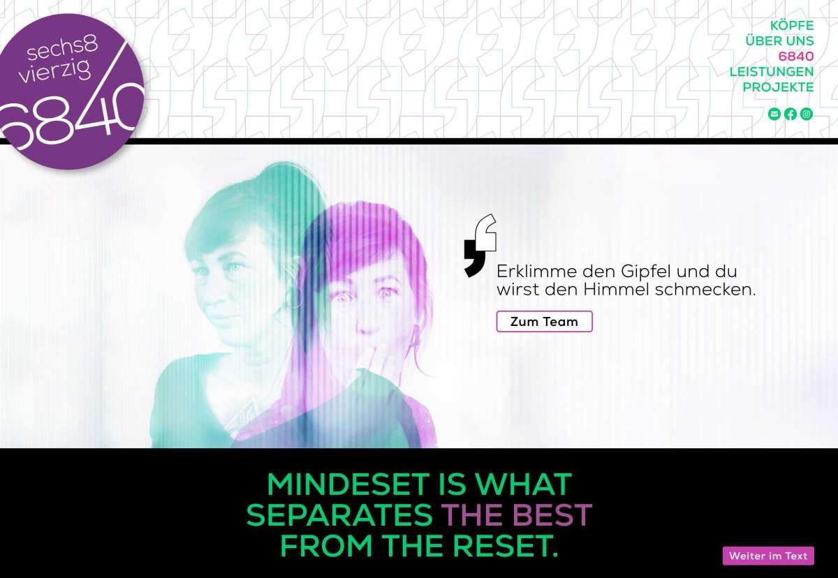 Screenshot www.sechs8vierzig.at / Website sechs8vierzig