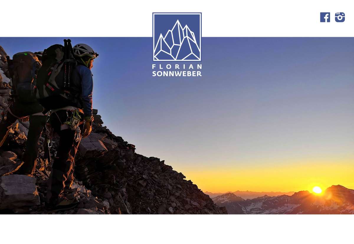 Screenshot www.florian-sonnweber.at / Website Berg- und Skiführer Florian Sonnweber