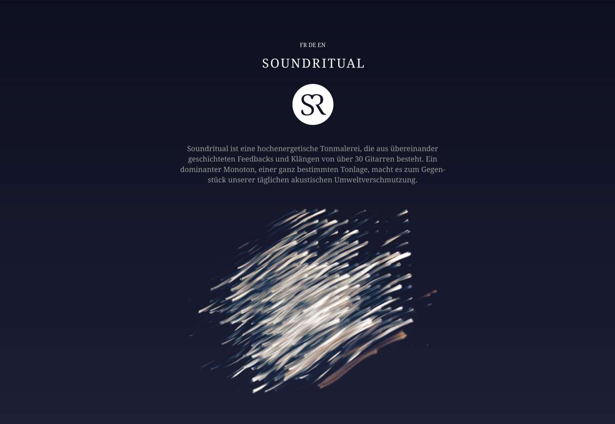 Screenshot www.soundritual.com / Website Soundritual Kunstprojekt