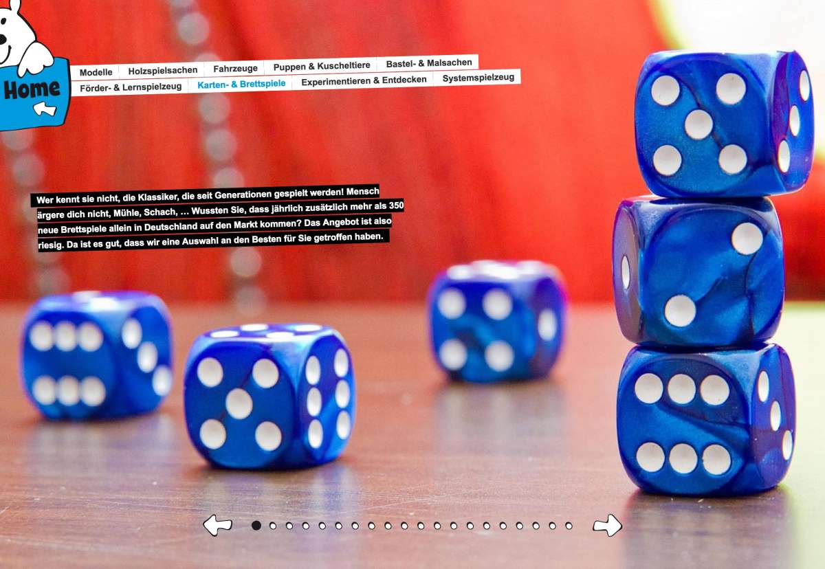 Screenshot www.spielewelt-feldkirch.at / Website Spielewelt Feldkirch