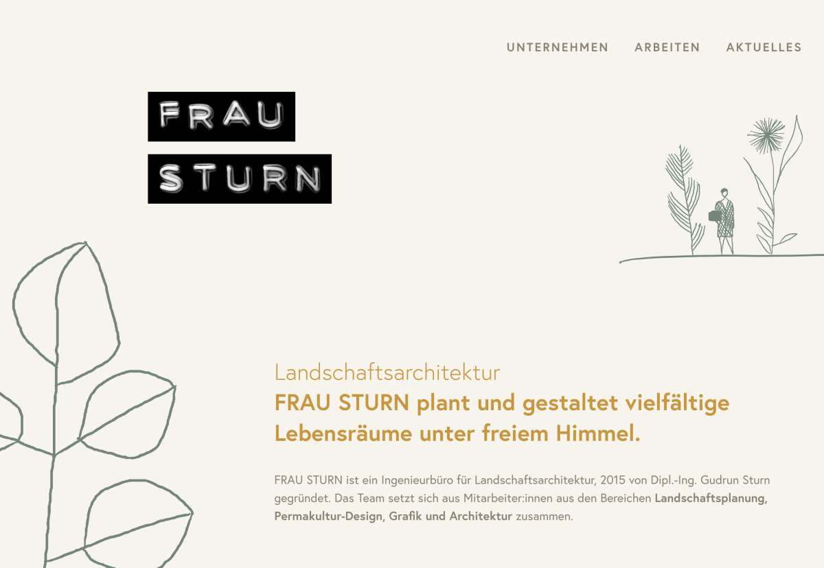Screenshot www.frausturn.at / Website Frau Sturn