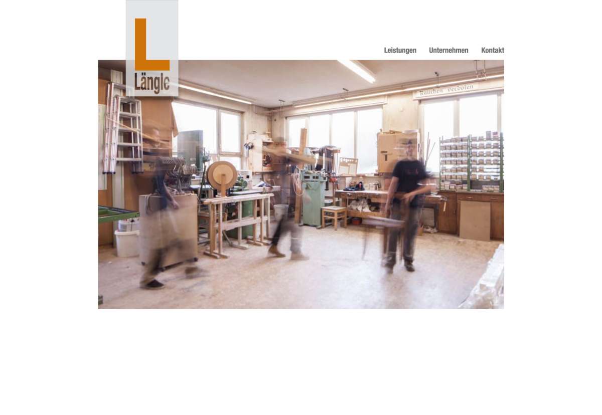 Screenshot www.laengle-tischlerei.at / Website Tischlerei Längle