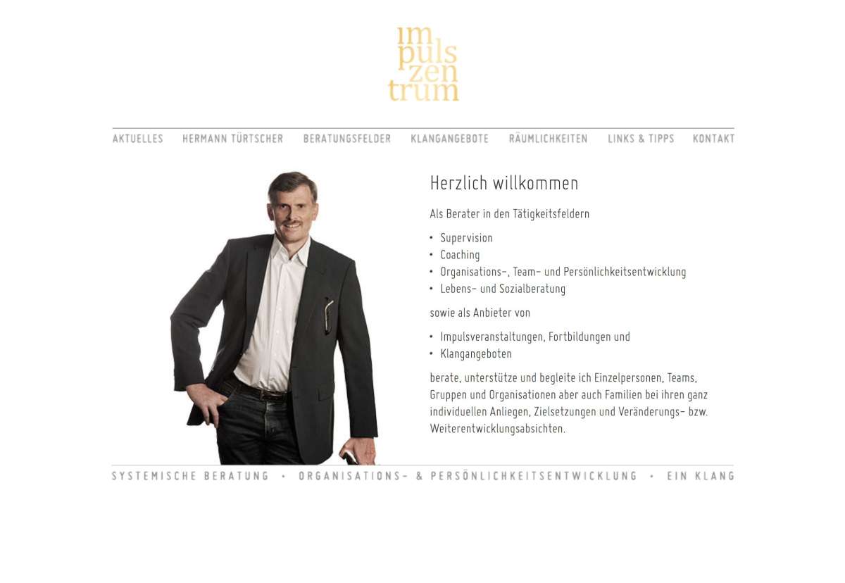 Screenshot www.impuls-zentrum.at / Website Hermann Türtscher